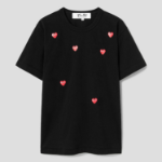 PLAY COMME des GARÇONS (Unisex) 6 Heart Short Sleeve T-Shirt – Black