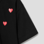 PLAY COMME des GARÇONS (Unisex) 6 Heart Short Sleeve T-Shirt – Black