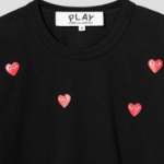 PLAY COMME des GARÇONS (Unisex) 6 Heart Short Sleeve T-Shirt – Black