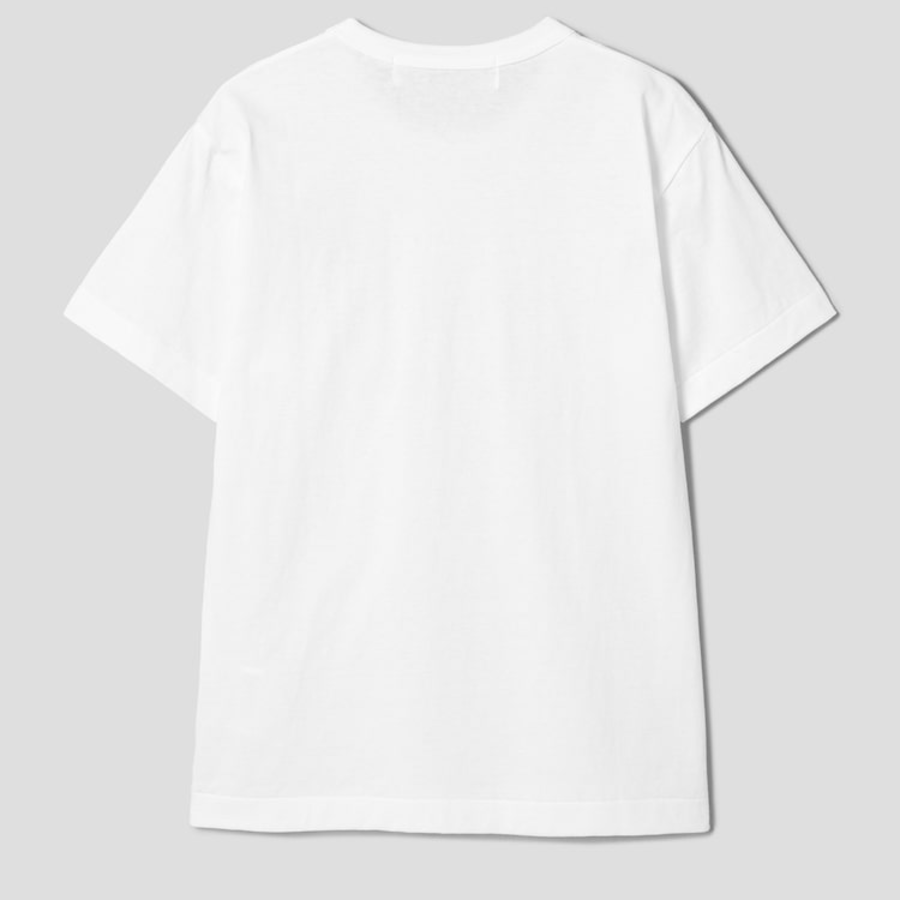 PLAY COMME des GARÇONS (Unisex) Black Heart Wappen Metalstone T-Shirt – White