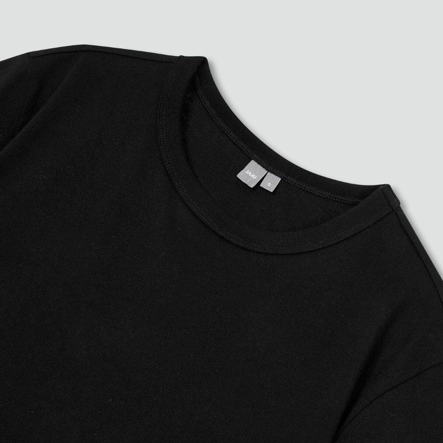 JAJU Smart Cotton Crop T-Shirt – Black