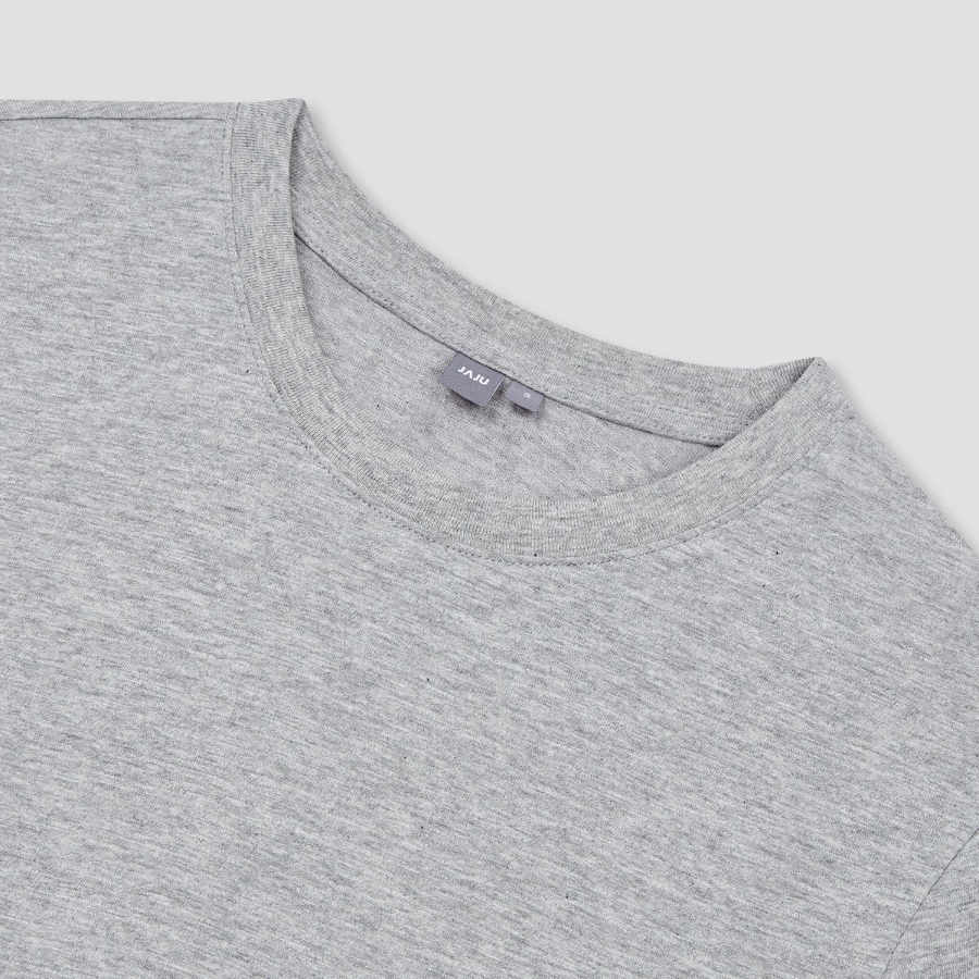 JAJU Slub Short-Sleeve T-Shirt – Melange Grey