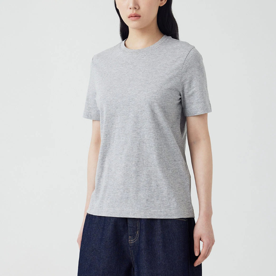 JAJU Slub Short-Sleeve T-Shirt – Melange Grey