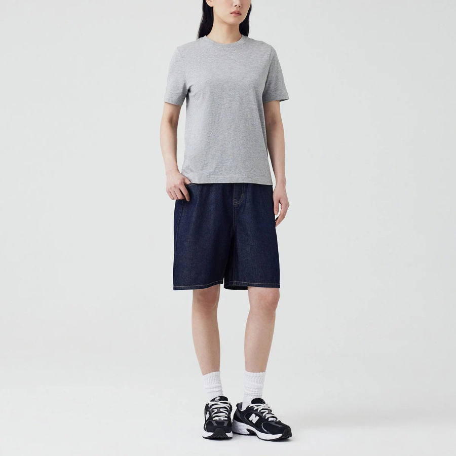 JAJU Slub Short-Sleeve T-Shirt – Melange Grey