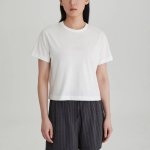 JAJU Smart Cotton Crop T-Shirt – White