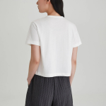 JAJU Smart Cotton Crop T-Shirt – White