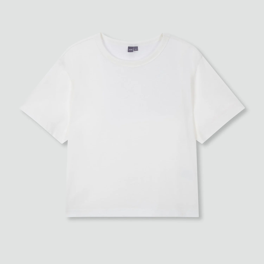 JAJU Smart Cotton Crop T-Shirt – White