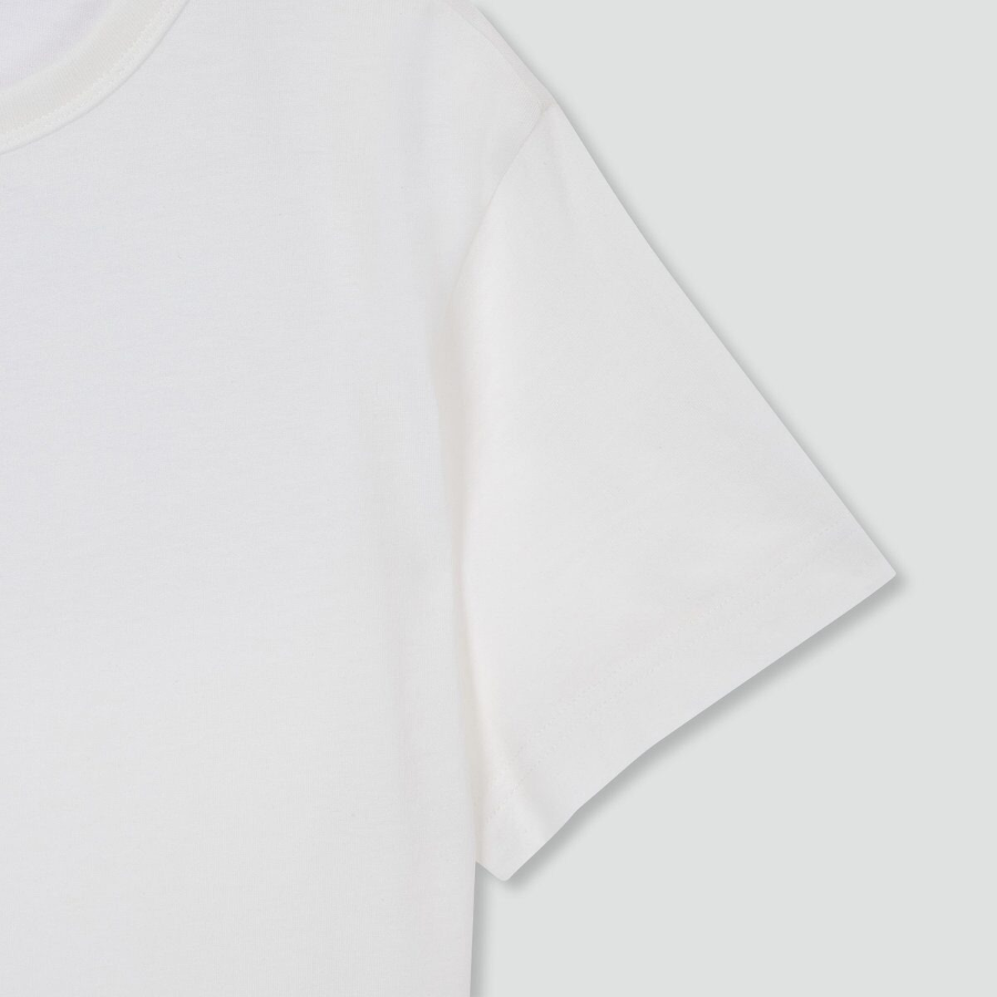 JAJU Smart Cotton Crop T-Shirt – White