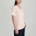 JAJU Smart Cotton V-Neck T-Shirt – Pink
