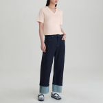 JAJU Smart Cotton V-Neck T-Shirt – Pink