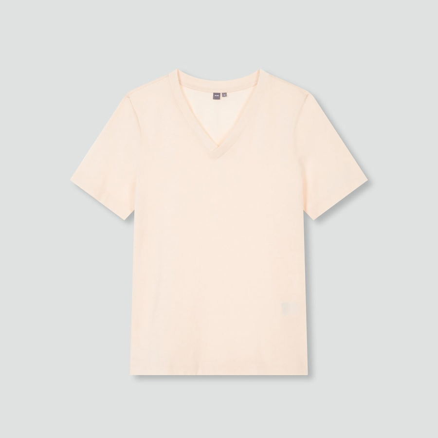 JAJU Smart Cotton V-Neck T-Shirt – Pink