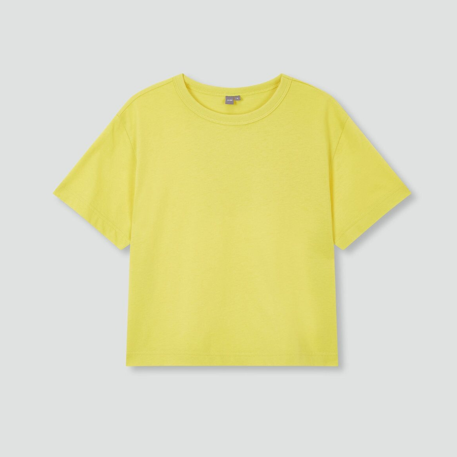 JAJU Smart Cotton Crop T-Shirt – Yellow