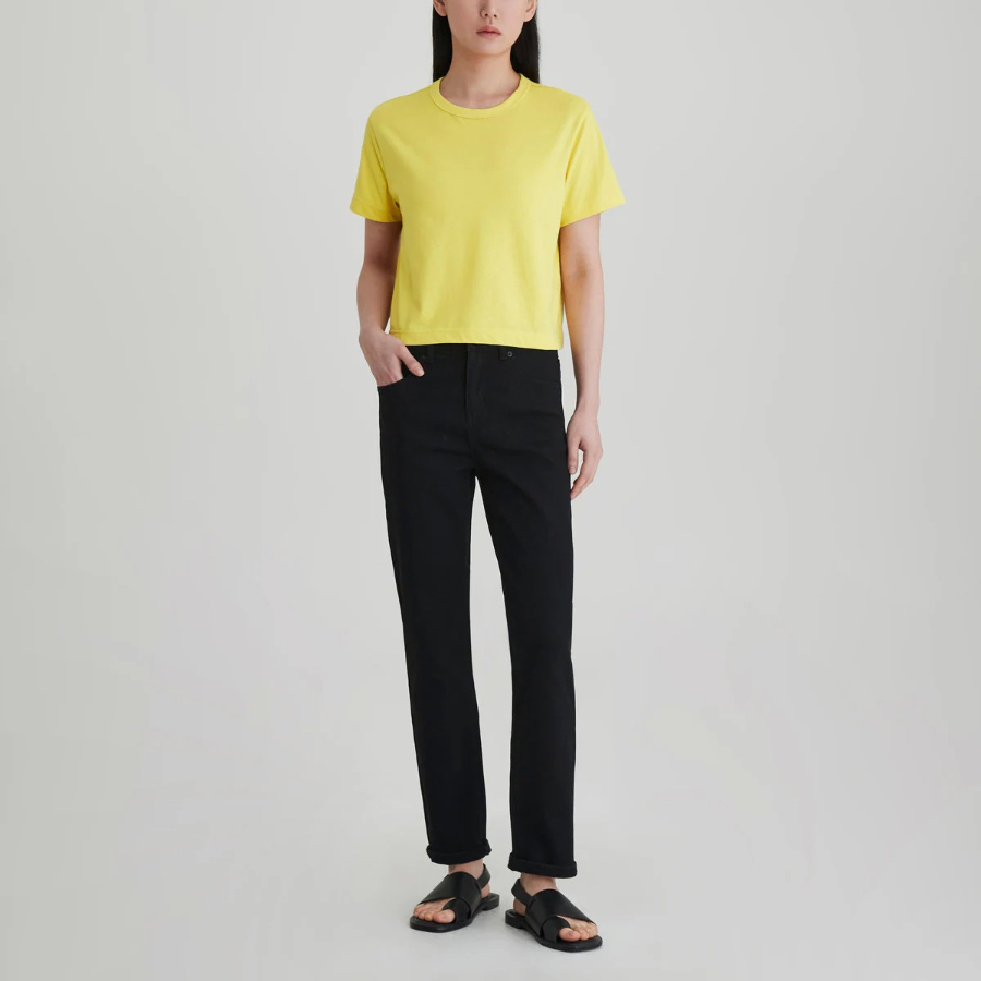 JAJU Smart Cotton Crop T-Shirt – Yellow