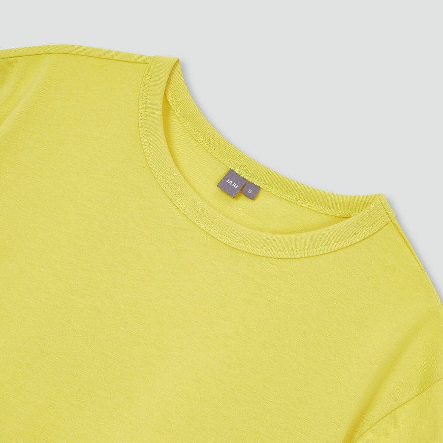 JAJU Smart Cotton Crop T-Shirt – Yellow