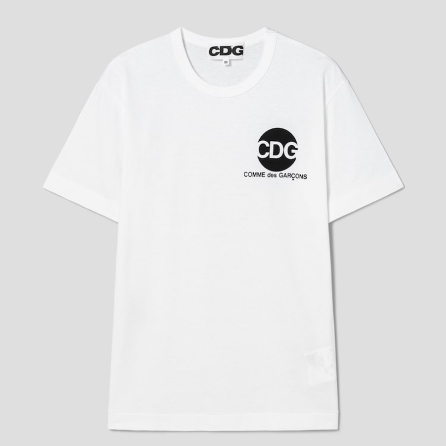 CDGCDGCDG Circle Logo Printed Short Sleeve T-Shirt – White