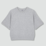 JAJU Sweat Short-Sleeve Shirt – Melange Grey