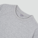 JAJU Sweat Short-Sleeve Shirt – Melange Grey