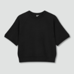 JAJU Sweat Short-Sleeve Shirt – Black