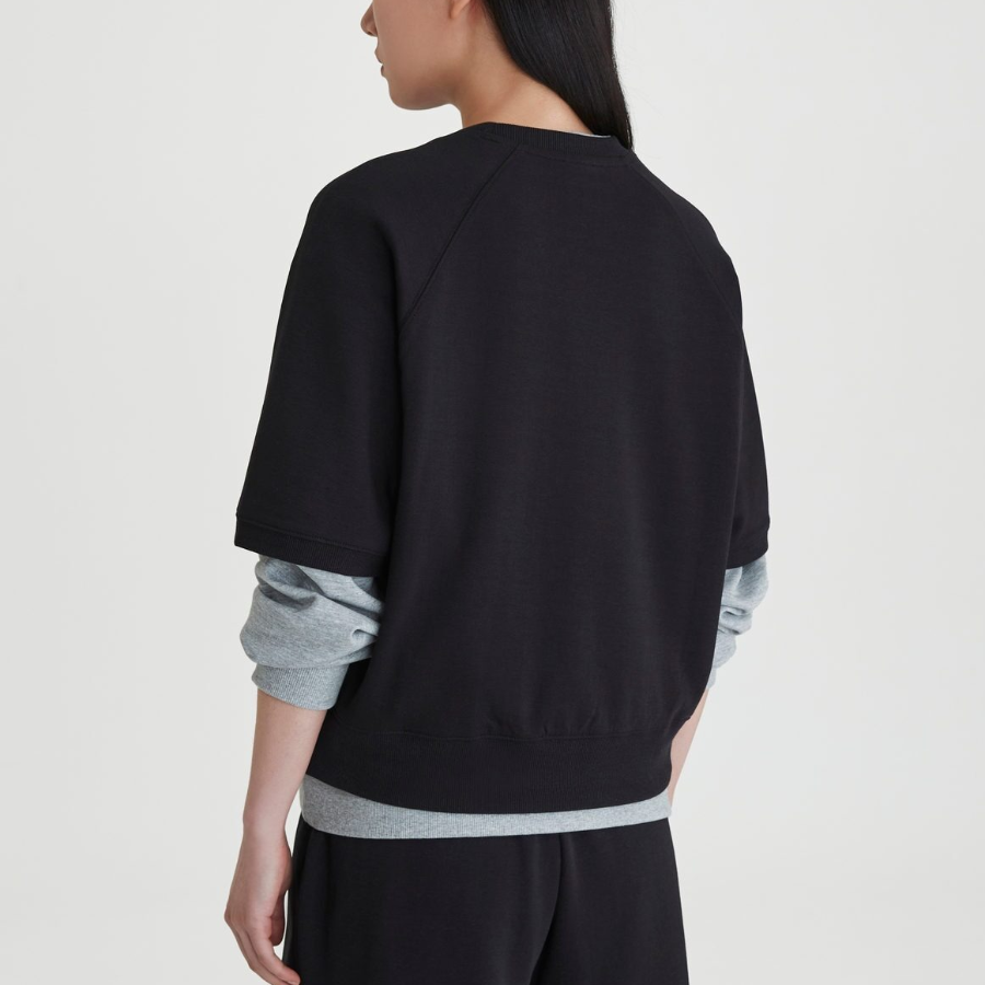 JAJU Sweat Short-Sleeve Shirt – Black