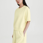 JAJU Sweat Short-Sleeve Shirt – Yellow