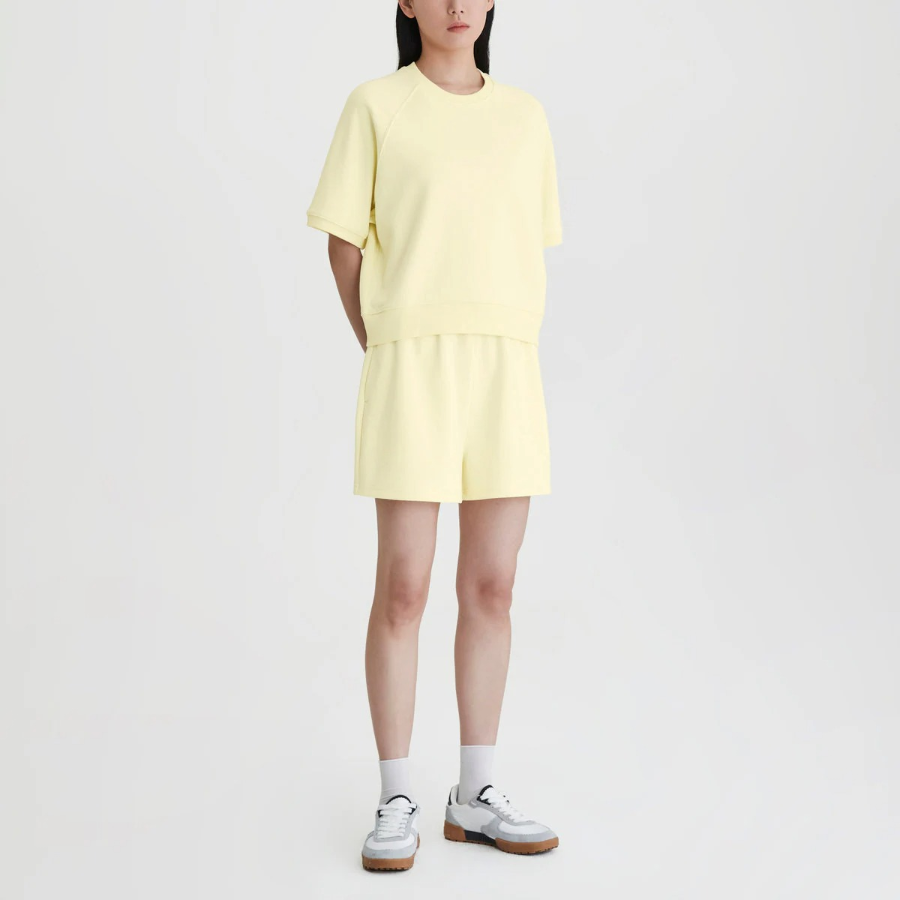 JAJU Sweat Short-Sleeve Shirt – Yellow
