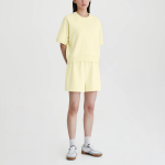 JAJU Sweat Short-Sleeve Shirt – Yellow