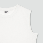 JAJU Slub Sleeveless T-Shirt – White