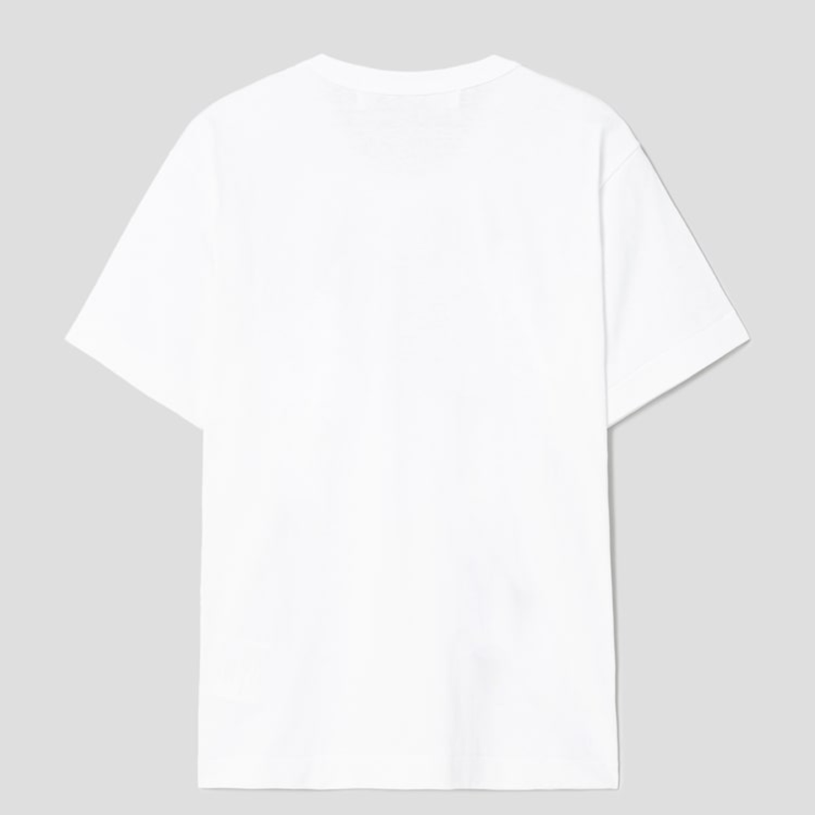 PLAY COMME des GARÇONS (Unisex) Red Wappen Pastel Purple Heart Printed T-Shirt – White