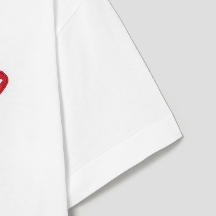 PLAY COMME des GARÇONS (Unisex) Red Wappen Pastel Heart Print T-Shirt – White