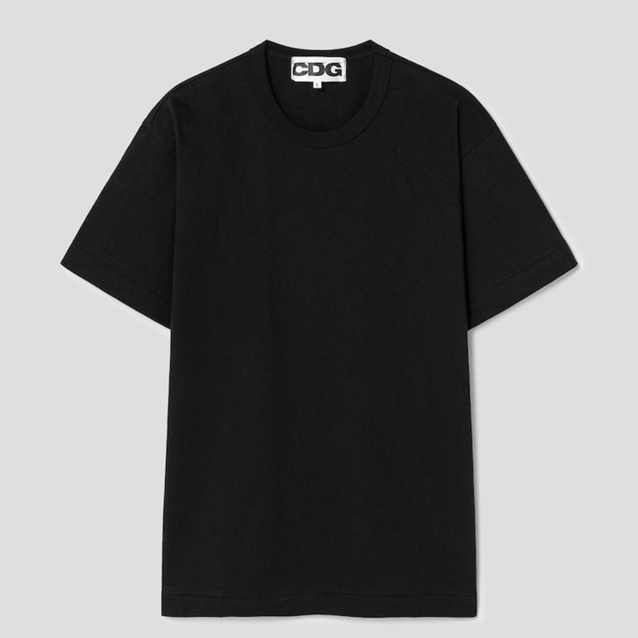 CDGCDGCDG Logo Printed Short Sleeve T-Shirt (Airplane Back Logo) – Black