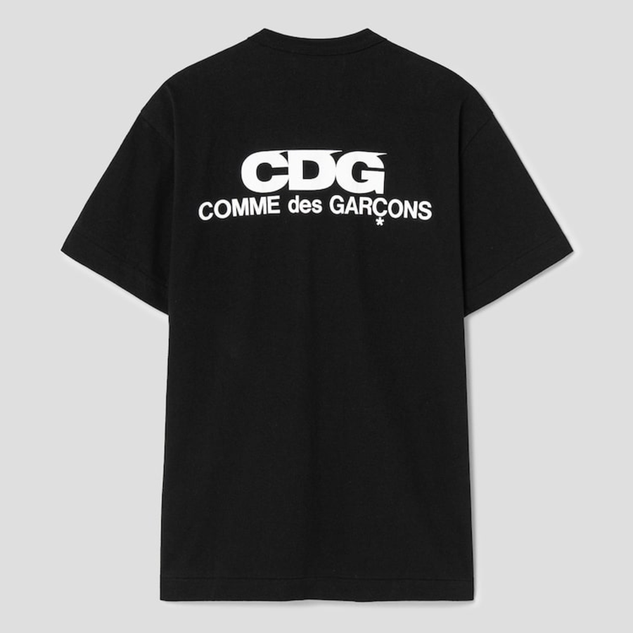 CDGCDGCDG Logo Printed Short Sleeve T-Shirt (Airplane Back Logo) – Black