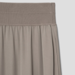 Theory Women Silk Combo Rib Waistband Volume Skirt - Soft Taupe