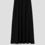 Theory Women Silk Combo Rib Waistband Volume Skirt - Black