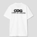CDGCDGCDG Logo Printed Short Sleeve T-Shirt (Airplane Back Logo) – White
