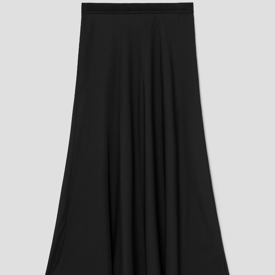 Theory Women Silk Combo Fluid Pull On Skirt - Black