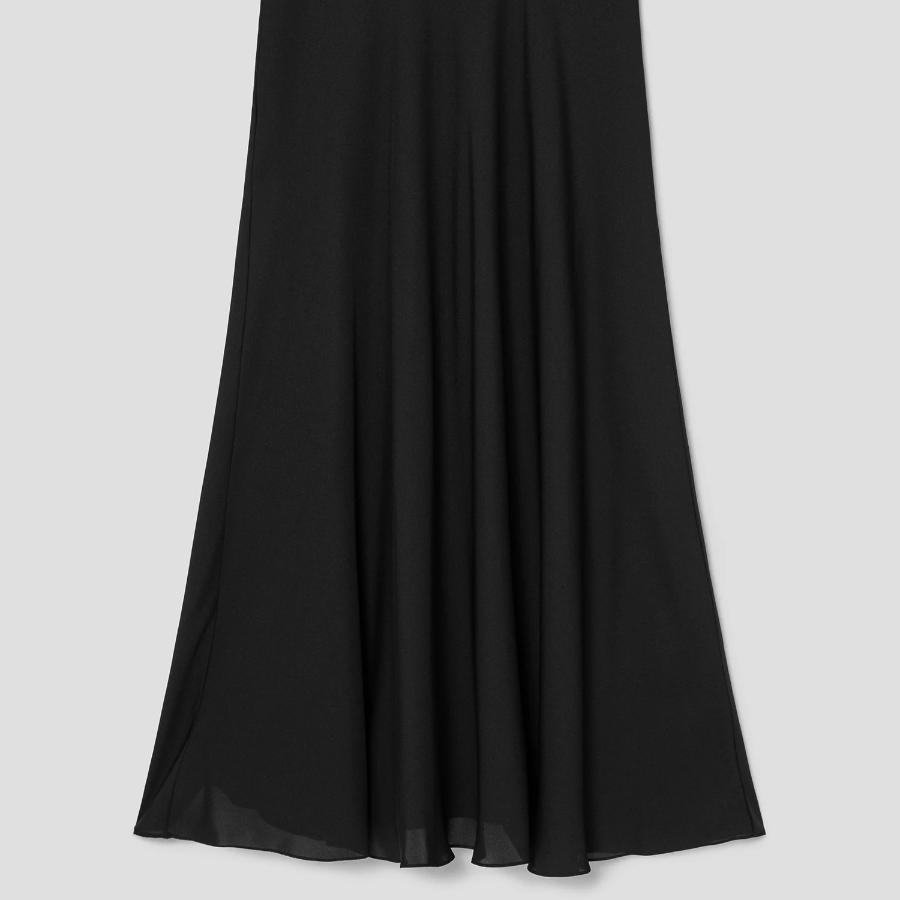 Theory Women Silk Combo Fluid Pull On Skirt - Black