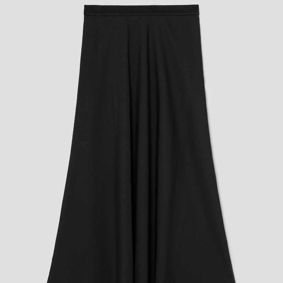 Theory Women Silk Combo Fluid Pull On Skirt - Black