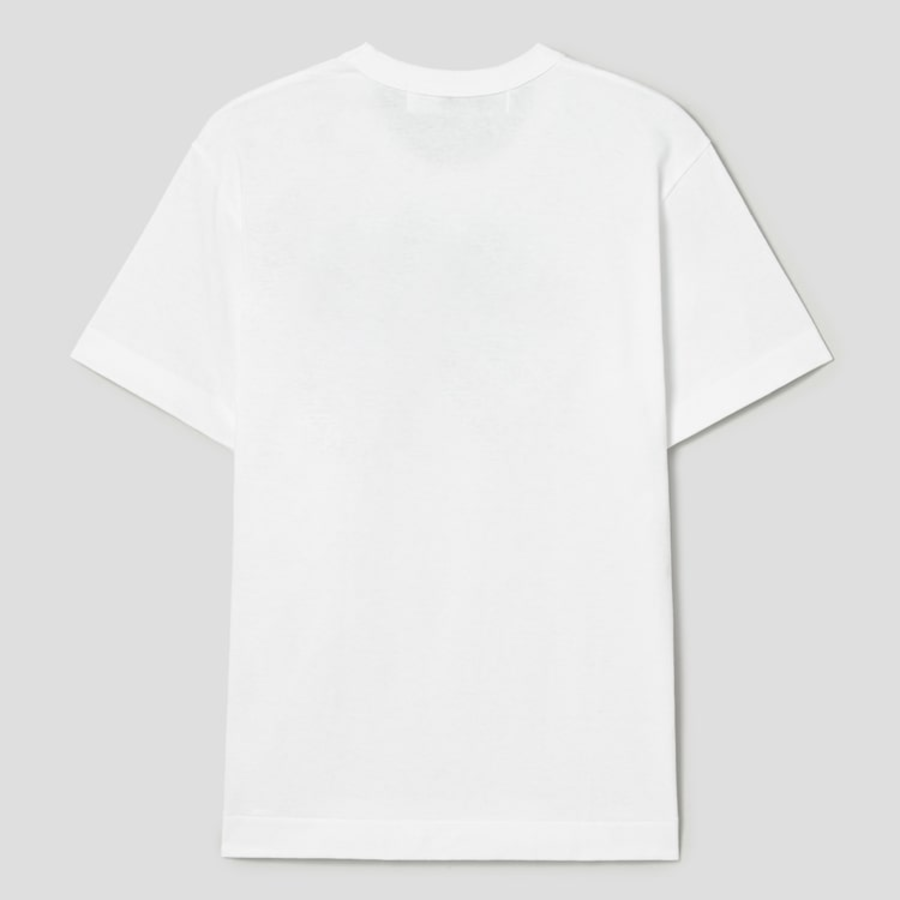 PLAY COMME DES GARÇONS (Unisex) Green Wappen Green Heart Print T-Shirt – White