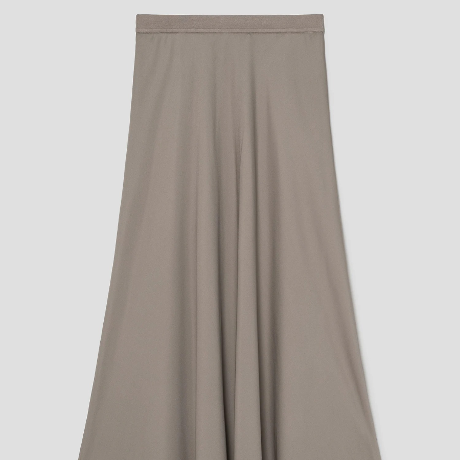 Theory Women Silk Combo Fluid Pull On Skirt - Soft Taupe