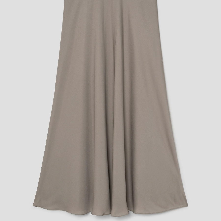 Theory Women Silk Combo Fluid Pull On Skirt - Soft Taupe