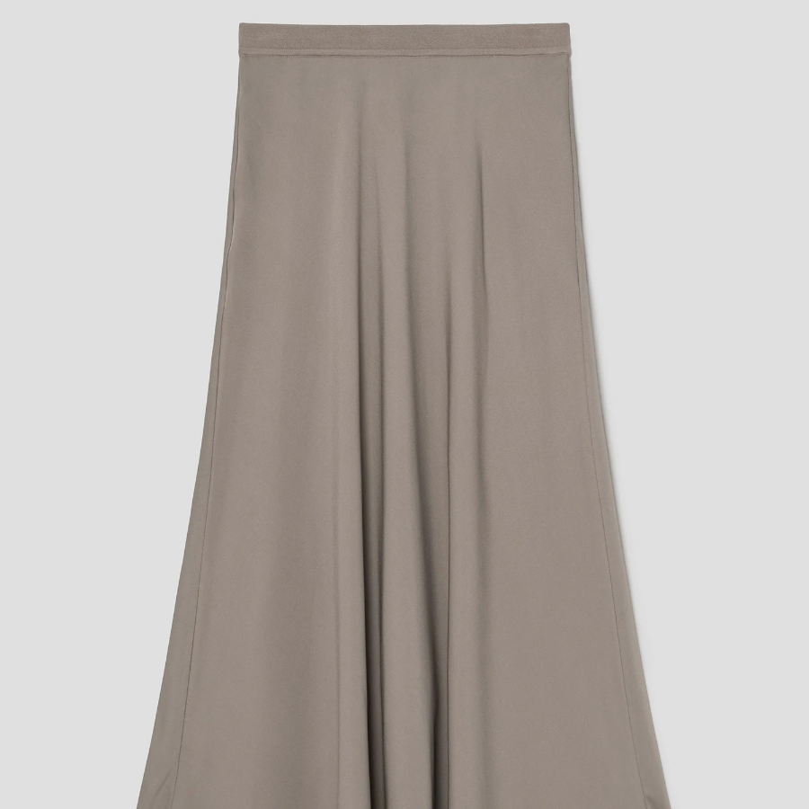 Theory Women Silk Combo Fluid Pull On Skirt - Soft Taupe
