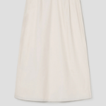 Theory Women Sleek Poplin Partial Pleats Skirt - Eggshell