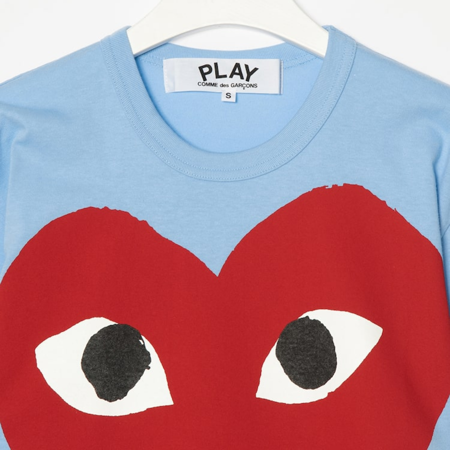 PLAY COMME DES GARÇONS (Unisex) Red Play Big Heart T-Shirt – Blue