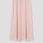Theory Women Silk Combo Rib Waistband Volume Skirt - Pink Sand
