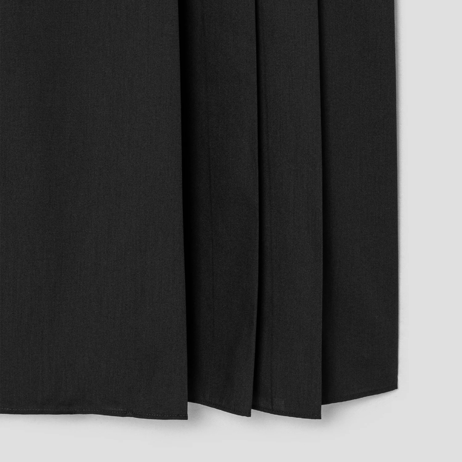 Theory Women Sleek Poplin Partial Pleats Skirt - Black