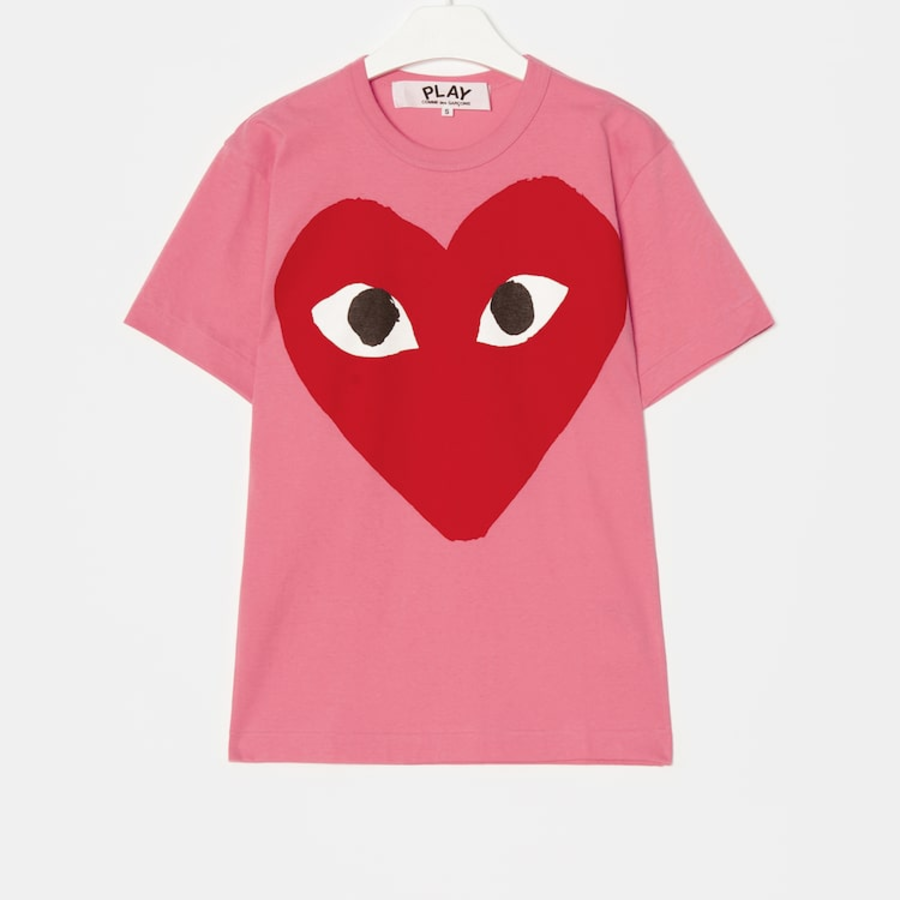 PLAY COMME DES GARÇONS (Unisex) Red Play Big Heart T-Shirt – Pink