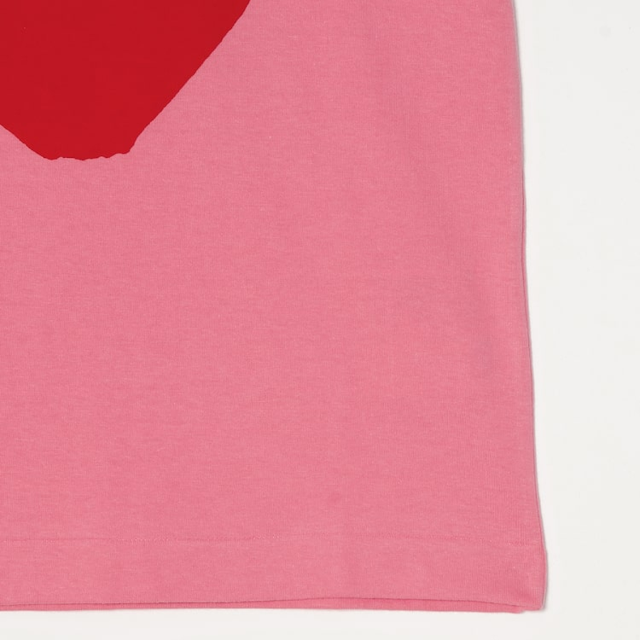 PLAY COMME DES GARÇONS (Unisex) Red Play Big Heart T-Shirt – Pink