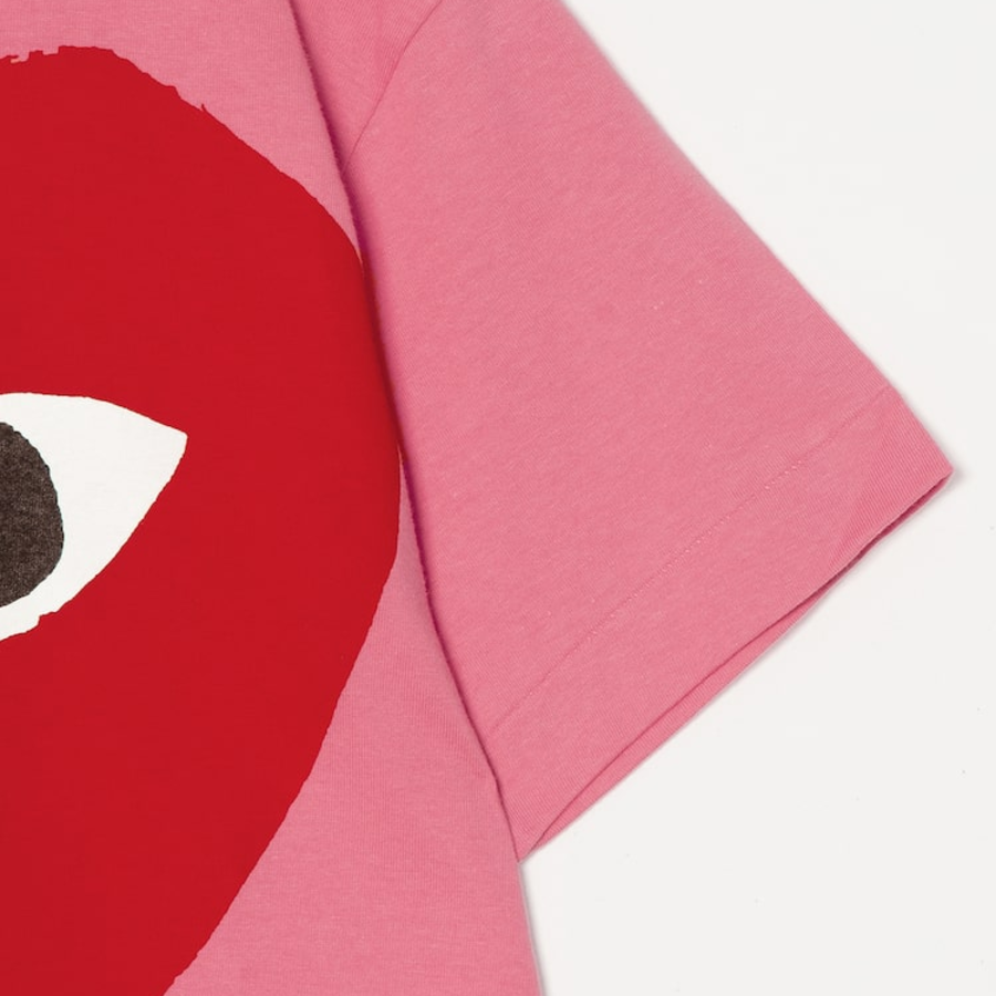 PLAY COMME DES GARÇONS (Unisex) Red Play Big Heart T-Shirt – Pink