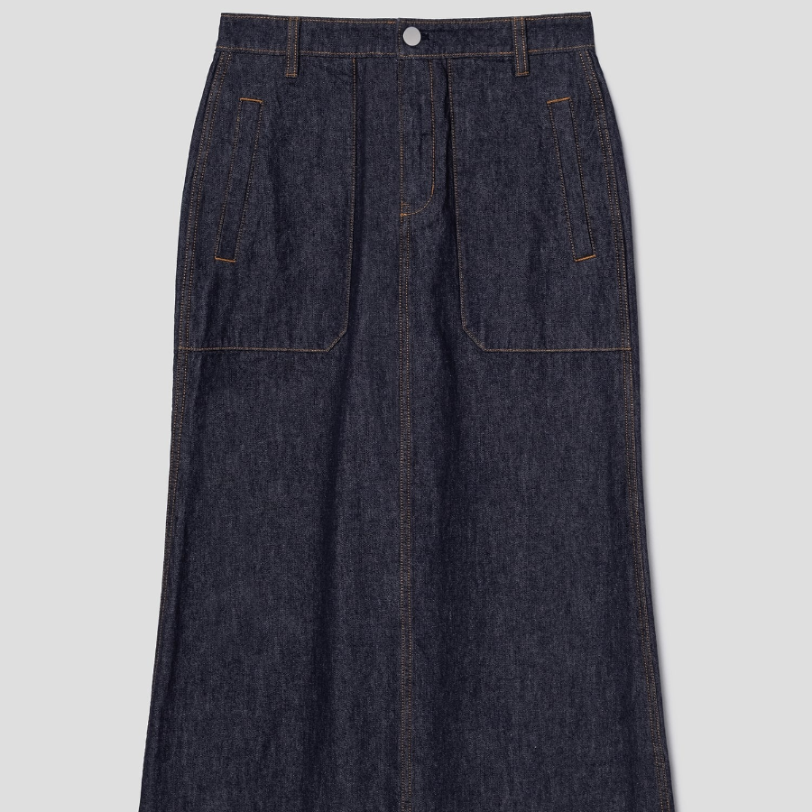 Theory Women Mod Denim Utility A-line Skirt - Indigo