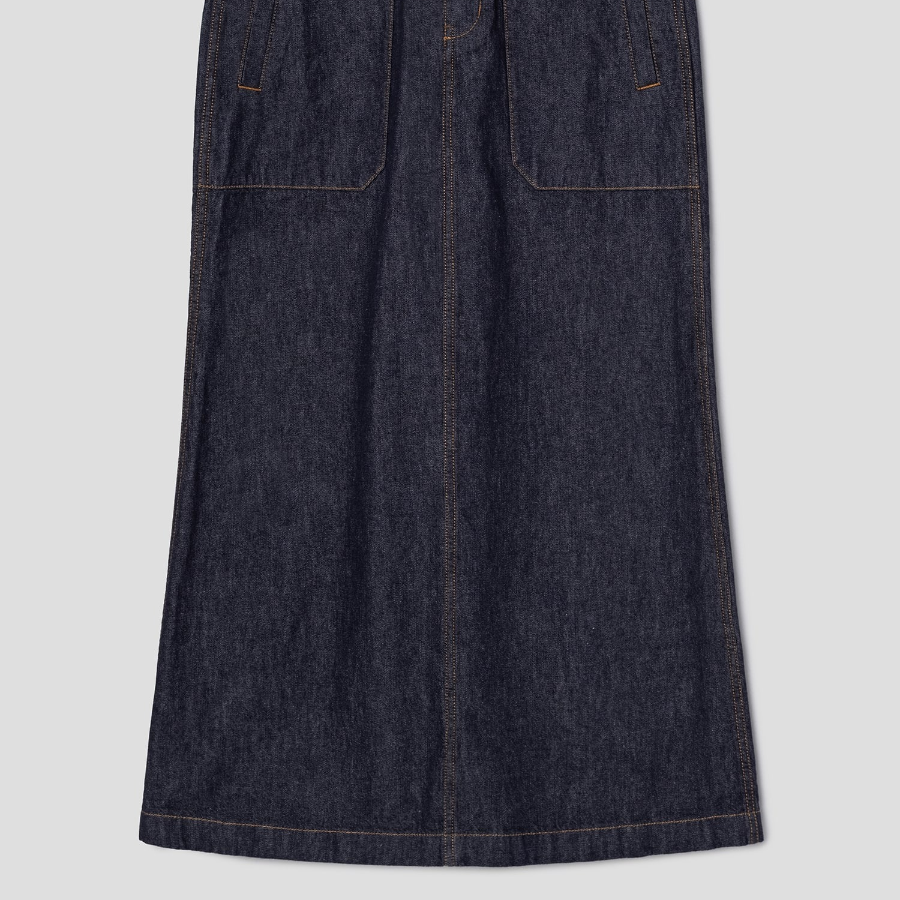Theory Women Mod Denim Utility A-line Skirt - Indigo